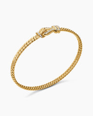 Thoroughbred Loop Bracelet in 18K Yellow Gold with Diamonds, 4.5mm