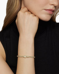 Thoroughbred Loop Bracelet in 18K Yellow Gold with Full Pavé Diamonds, 4.5mm
