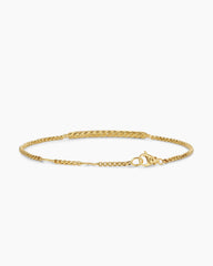 Petite Pavé Bar Bracelet in 18K Yellow Gold with Diamonds, 1.7mm