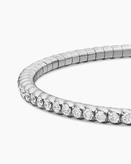 Pavé Stretch Bracelet in 18K White Gold with Diamonds, 3mm
