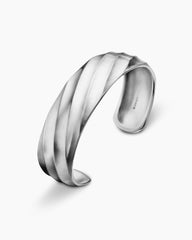 Cable Edge® Cuff Bracelet in Sterling Silver, 17mm