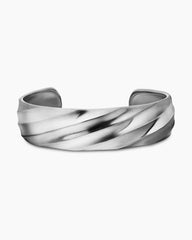 Cable Edge® Cuff Bracelet in Sterling Silver, 17mm