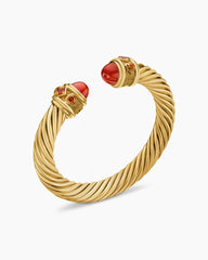Renaissance® Cablespira Bracelet in 18K Yellow Gold with Carnelian and Madeira Citrine, 9mm