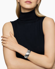 Cable Edge® Cuff Bracelet in Sterling Silver, 24mm