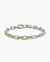 DY Madison® Chain Bracelet in Sterling Silver with 18K Yellow Gold, 5.5mm
