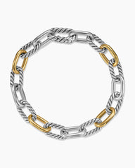 DY Madison® Chain Bracelet in Sterling Silver with 18K Yellow Gold, 8.5mm