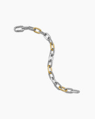 DY Madison® Chain Bracelet in Sterling Silver with 18K Yellow Gold, 8.5mm
