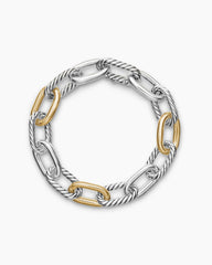 DY Madison® Chain Bracelet in Sterling Silver with 18K Yellow Gold, 11mm