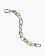 DY Madison® Chain Bracelet in Sterling Silver with 18K Yellow Gold, 11mm