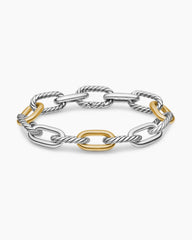 DY Madison® Chain Bracelet in Sterling Silver with 18K Yellow Gold, 11mm