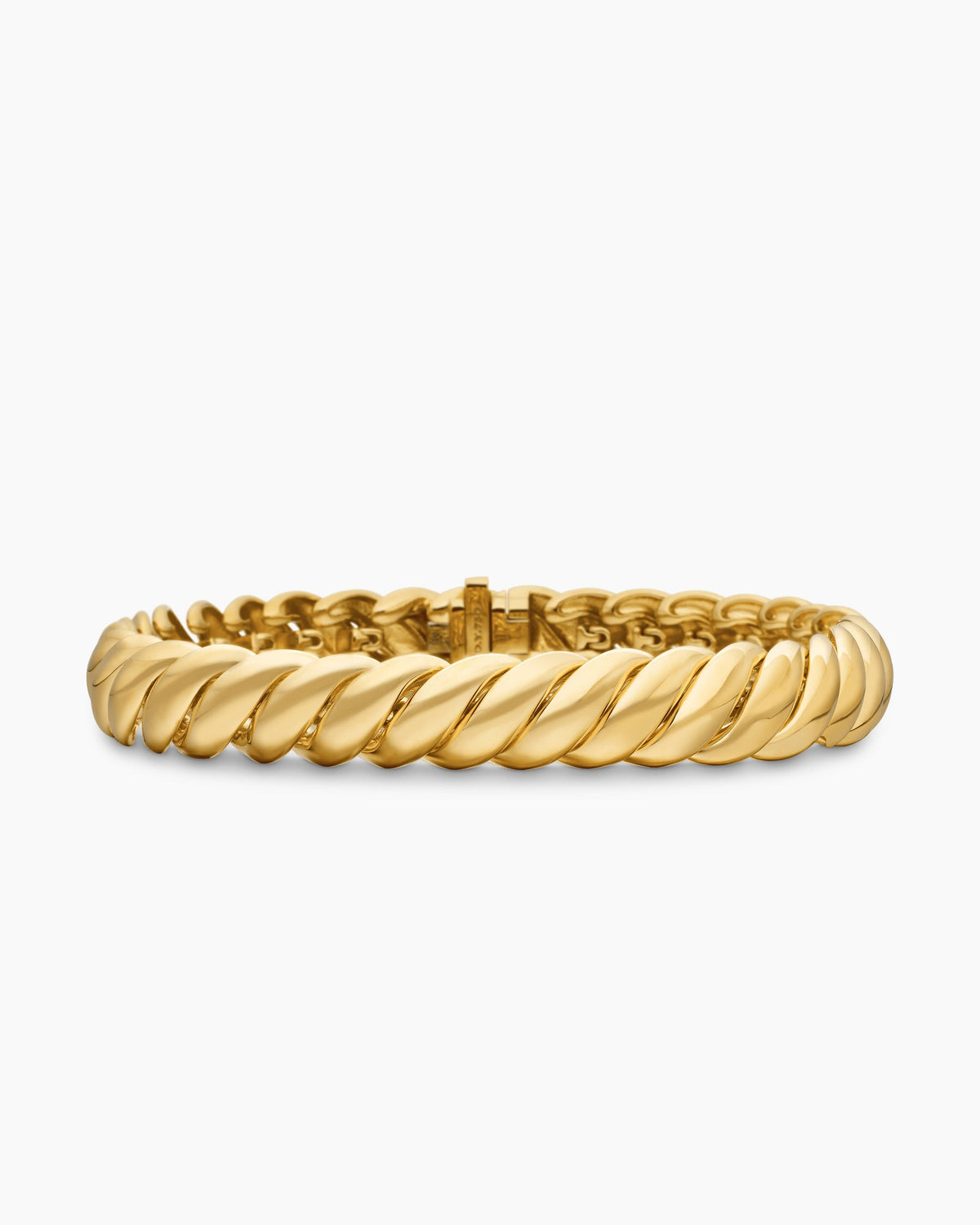 Sculpted Cable Bracelet in 18K Yellow Gold, 8.5mm