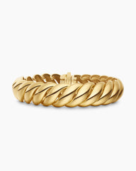 Sculpted Cable Bracelet in 18K Yellow Gold, 14mm