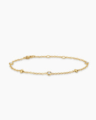 Petite Modern Renaissance® Station Bracelet in 18K Yellow Gold with Diamonds, 4.6mm