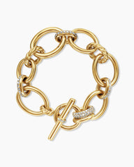 DY Mercer® Chain Bracelet in 18K Yellow Gold with Diamonds, 20mm