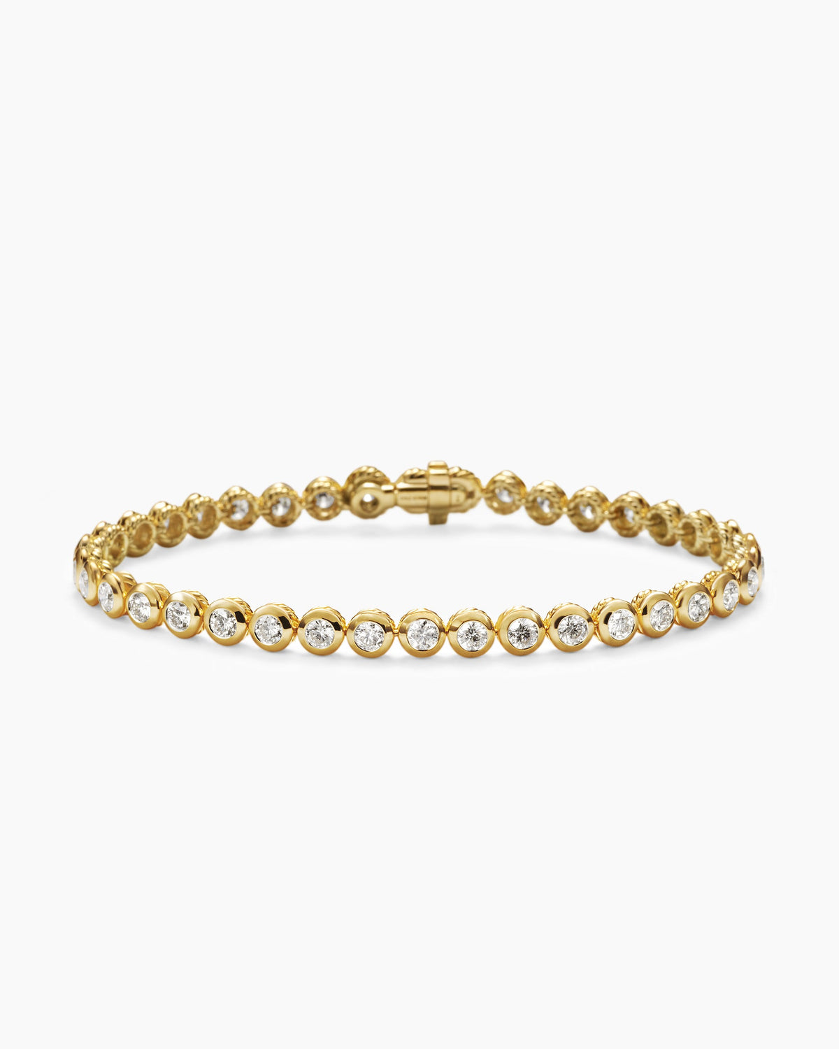Tennis Bracelet in 18K Yellow Gold with Diamonds, 4.7mm