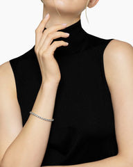 Tennis Bracelet in 18K White Gold with Diamonds, 4.7mm