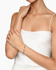 Cable Flex® Bracelet in Sterling Silver with 14K Yellow Gold and Green Onyx, 4mm