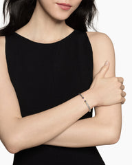 Cable Flex® Bracelet in Sterling Silver with 14K Yellow Gold and Lapis Lazuli, 4mm