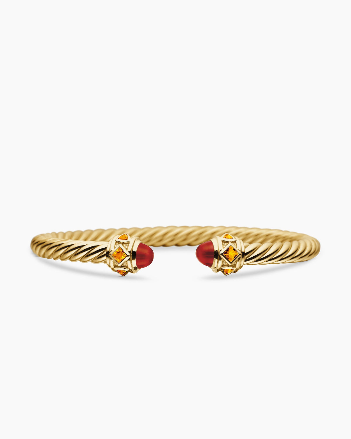 Renaissance® Cablespira Bracelet in 18K Yellow Gold with Carnelian and Citrine, 5mm