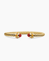 Renaissance® Cablespira Bracelet in 18K Yellow Gold with Carnelian and Citrine, 5mm
