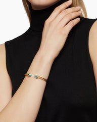 Renaissance® Cablespira Bracelet in 18K Yellow Gold with Turquoise, Hampton Blue Topaz and Iolite, 5mm