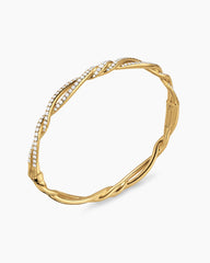 Wisteria® Bangle Bracelet in 18K Yellow Gold with Diamonds, 5.4mm