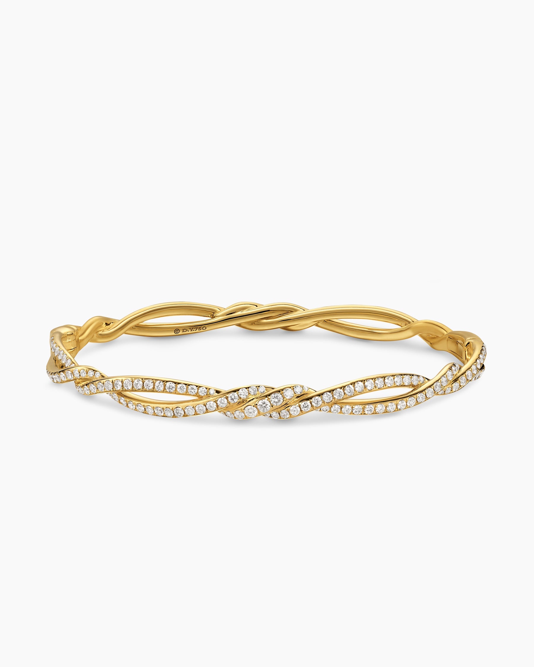 Wisteria® Bangle Bracelet in 18K Yellow Gold with Diamonds, 5.4mm