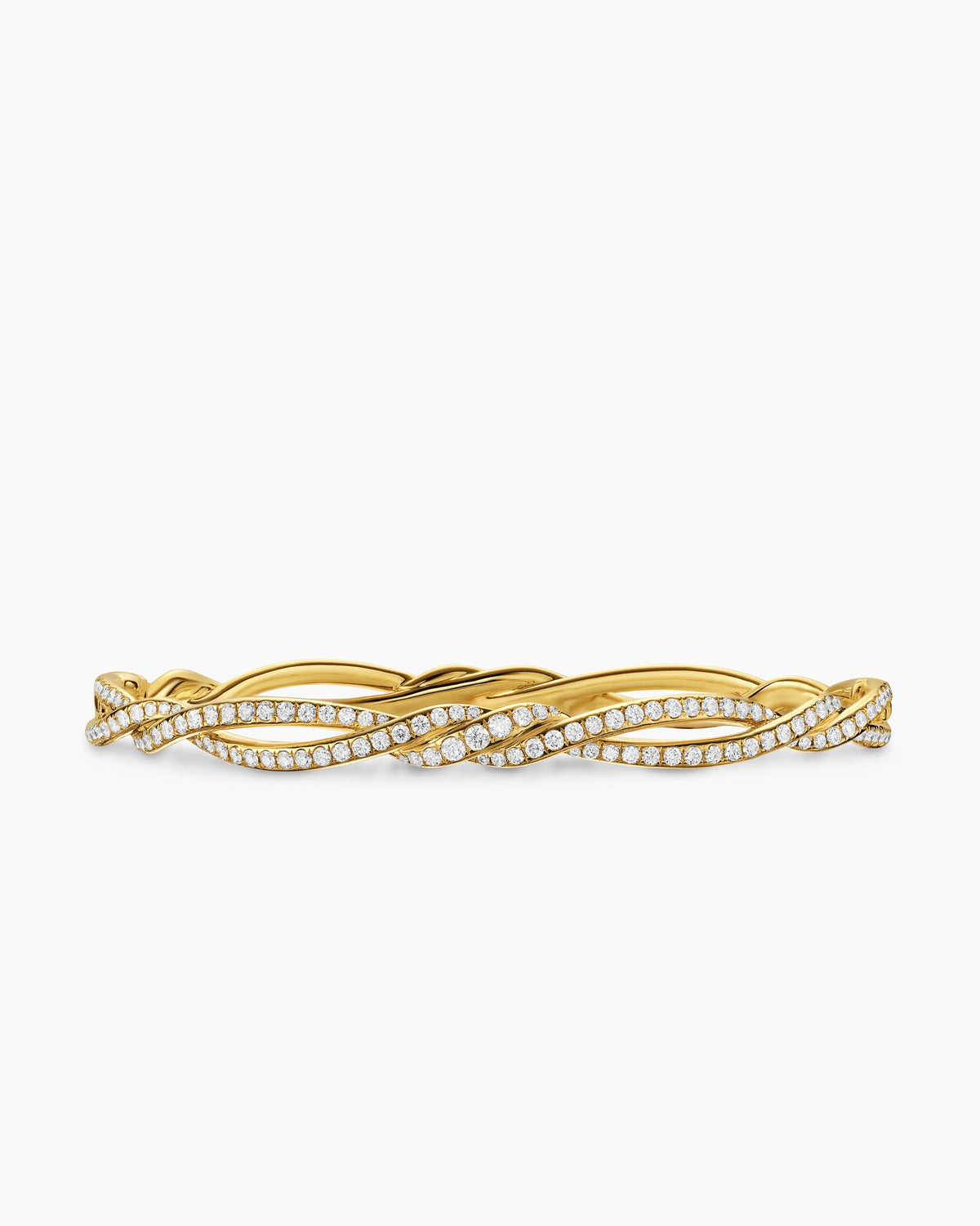Wisteria® Bangle Bracelet in 18K Yellow Gold with Diamonds, 5.4mm