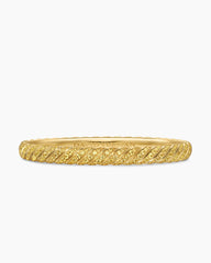 Sculpted Cable Bangle Bracelet in 18K Yellow Gold with Yellow Sapphires, 6.2mm