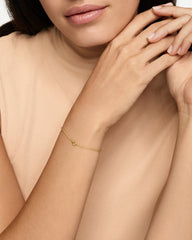 Micro Chatelaine® Chain Bracelet in 18K Yellow Gold with Champagne Citrine, 4mm