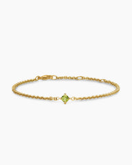 Micro Chatelaine® Chain Bracelet in 18K Yellow Gold with Peridot, 4mm