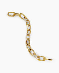 DY Madison® Chain Bracelet in 18K Yellow Gold with Diamonds, 11mm