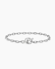 DY Madison® Pavé Toggle Chain Bracelet in Sterling Silver with Diamonds, 3mm