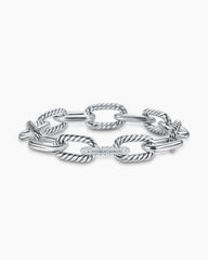 DY Madison® Chain Bracelet in Sterling Silver with Diamonds, 11mm