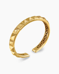 Pyramid Cuff Bracelet in 18K Yellow Gold, 8mm