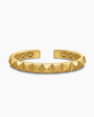 Pyramid Cuff Bracelet in 18K Yellow Gold, 8mm