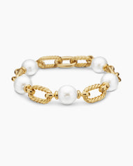 DY Madison® Pearl Chain Bracelet in 18K Yellow Gold with Pearls, 11mm