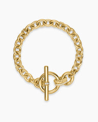 DY Mercer® Toggle Chain Bracelet in 18K Yellow Gold with Diamonds, 8mm