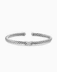Cable Flex® X Station Bracelet in Sterling Silver with Diamonds, 4mm