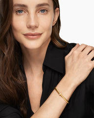 Cablespira® Flex Station Bracelet in 18K Yellow Gold with Diamonds, 4mm