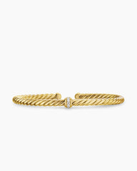 Cablespira® Flex Station Bracelet in 18K Yellow Gold with Diamonds, 4mm