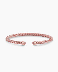 Classic Cable Bracelet in Baby Pink Aluminum, 4mm