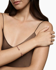 Classic Cable Bracelet in Baby Pink Aluminum, 4mm