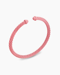 Classic Cable Bracelet in Pink Aluminum, 4mm