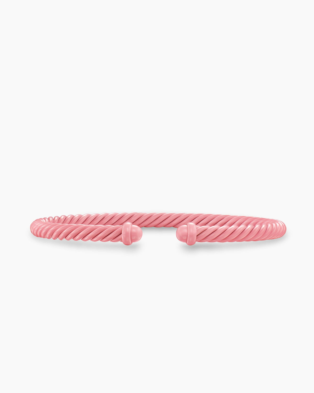 Classic Cable Bracelet in Pink Aluminum, 4mm