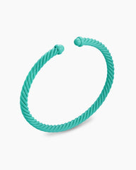 Classic Cable Bracelet in Turquoise Aluminum, 4mm