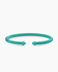Classic Cable Bracelet in Turquoise Aluminum, 4mm