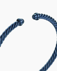 Classic Cable Bracelet in Navy Aluminum, 4mm
