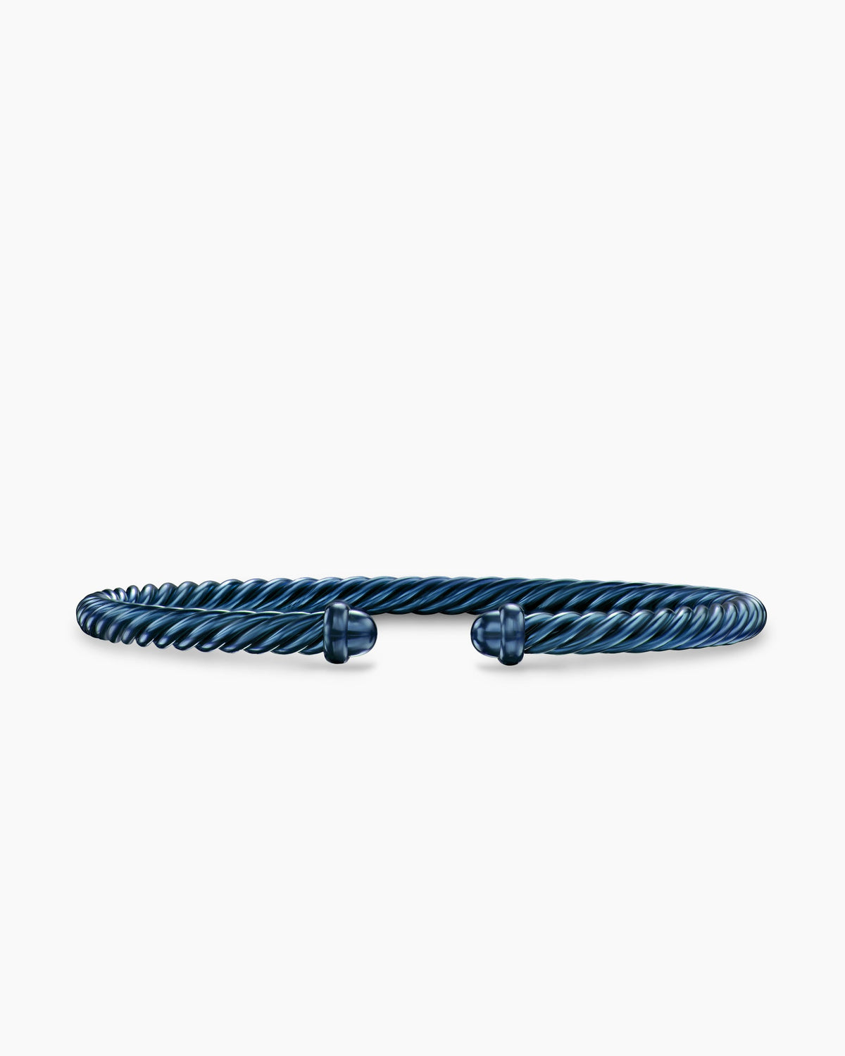 Classic Cable Bracelet in Navy Aluminum, 4mm