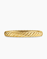 Sculpted Cable Bangle Bracelet in 18K Yellow Gold, 8mm